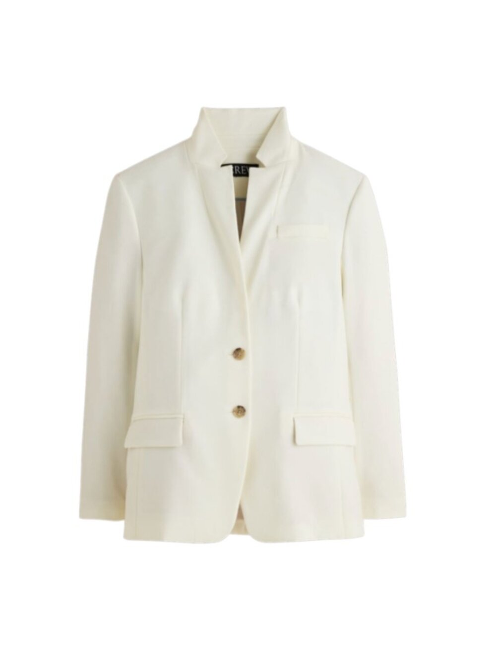 NWT JCrew Standing Collar Blazer Jacket Womens 14 Cream Wool Blend CN789 NEW